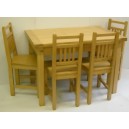 Jídelní stůl + 4x židle set masiv smrk RZ04