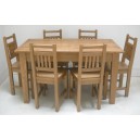 Jídelní stůl + 6x židle set masiv smrk RZ06