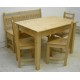 Jídelní stůl + lavice rovná a 3x židle set masiv smrk RZ09